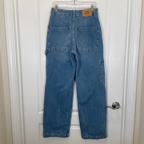 Urban Outfitters BDG Julian Wide Leg Cargo Jeans Large Pocket Slouchy Utility 27 - Picture 7 of 7